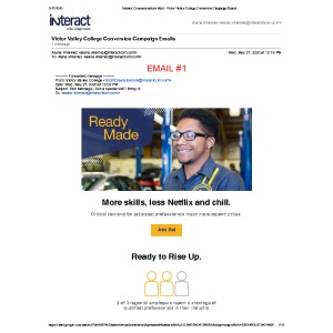 Victor Valley College Conversion Campaign Emails 2020